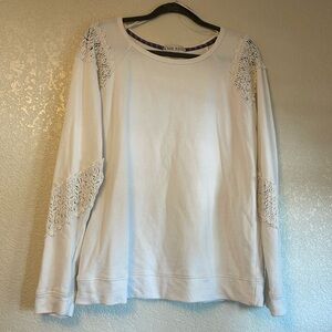 Knox Rose women’s sweatshirt with lace detail